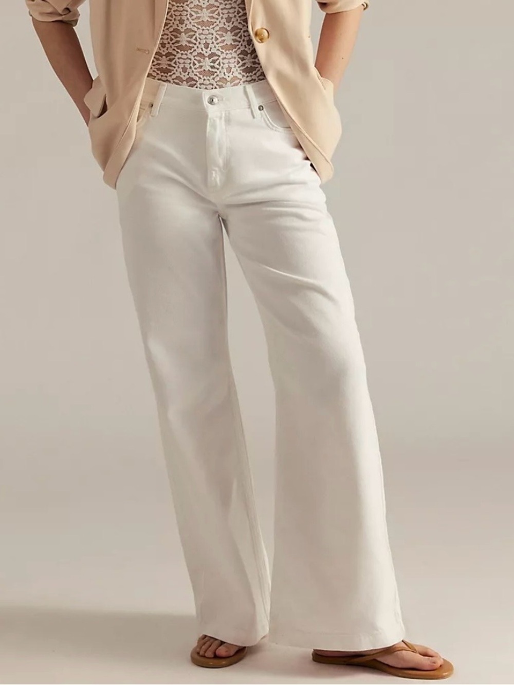 Free People We the Free - Stride Jeans Optic White - Size 30